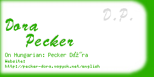 dora pecker business card